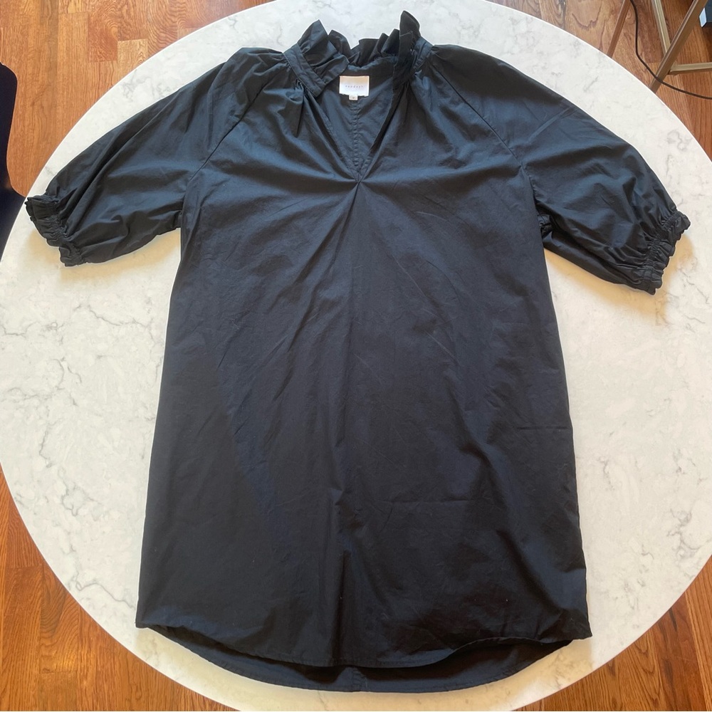 Sundays 🖤 Ruffle Collar Short Sleeve Mini Dress in Black Size M LIKE NEW